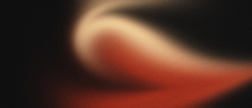 Abstract gradient background featuring soft curved shapes with warm red with minimalist abstract composition composition smooth flowing dark black background beige tones