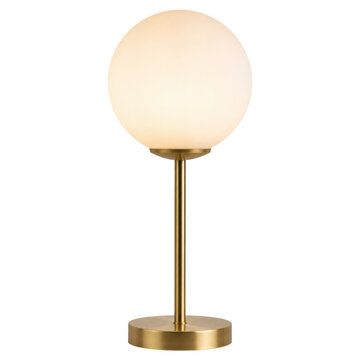 Modern Brass Globe Table Lamp Elegant Luxury Interior Lighting