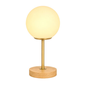 Modern Oak Globe Table Lamp Luxury Scandinavian Interior Lighting