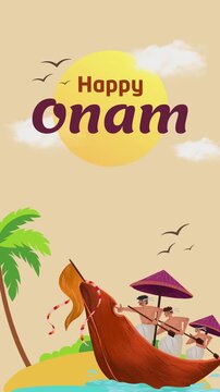 Onam Sandal Minimalist Greeting Video Story