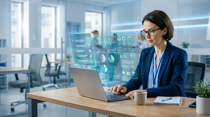 Fototapeta premium Healthcare Administrator for Digital Healthcare Technology