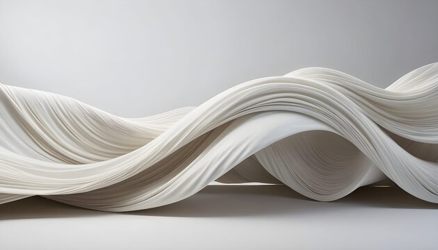 Luxury Soft Fabric Folds Abstract Background with Elegant Drapery