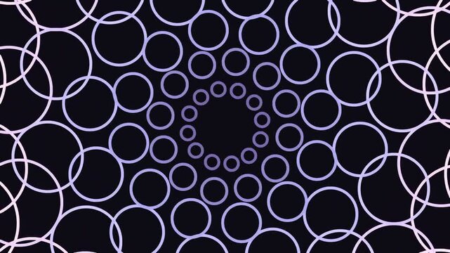 Abstract Rings Tunnel Loop Background