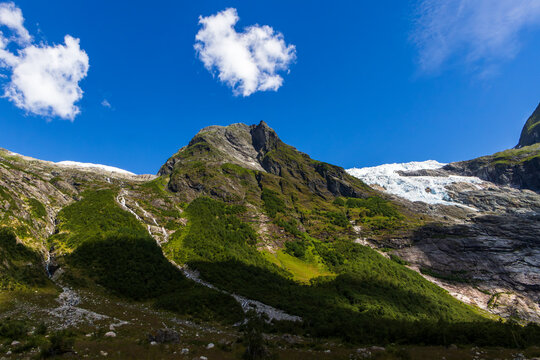 Vetlebreen and B&oslash;yabreen Glacial Outlets from Jostedalsbreen, Fj&aelig;rland, Norway
