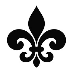 Fleur de lis symbol logo icon black © AspectDesign