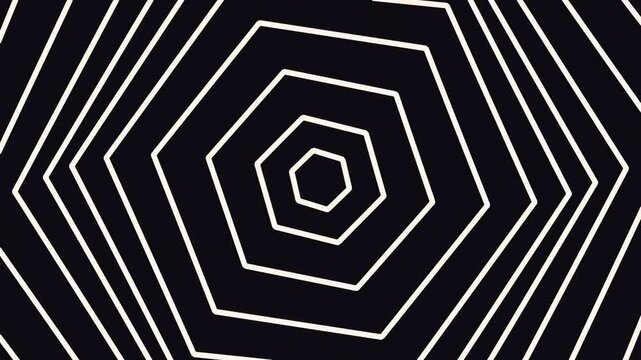 Abstract Hexagon Tunnel Loop Background