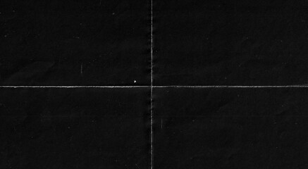 Dark black folded paper texture background with crease lines © Design By Mehedi