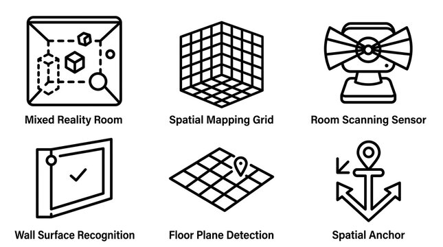 Augmented Reality and Spatial Computing Icon Set