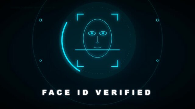 Technology Face ID Verified Recognition Scan Biometric Depth Map Loop