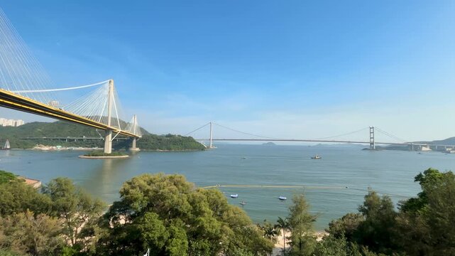 suspension bridge in hong kongsuspension bridge in hong kong,  Kap Shui Mun Bridge
