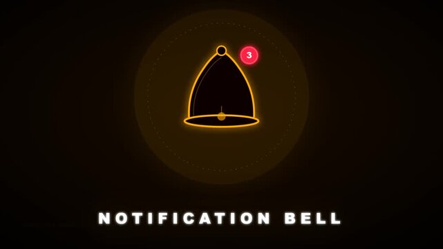 Technology Notification Bell Alert Ring Badge Toast Push Unread Loop