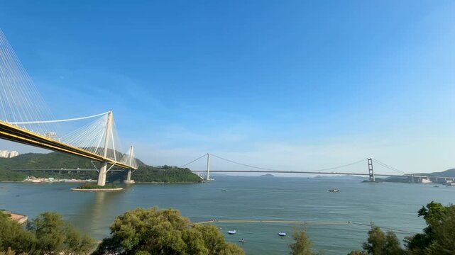 suspension bridge in hong kong,  Kap Shui Mun Bridge