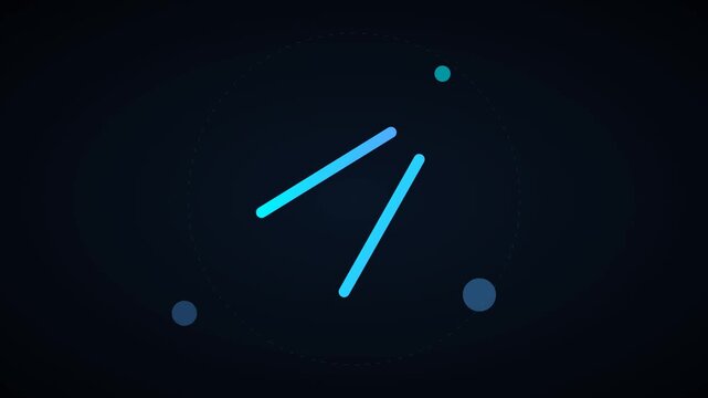 Futuristic hamburger menu morphing into a close button interface element on dark tech background