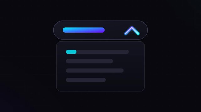 Dropdown chevron flipping up and down UI interaction element