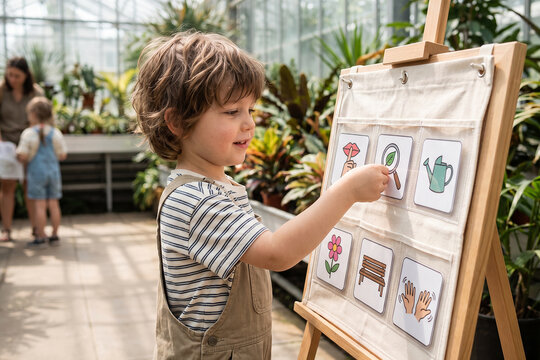 Botanical Garden Visual Learning Board for Preschool Education