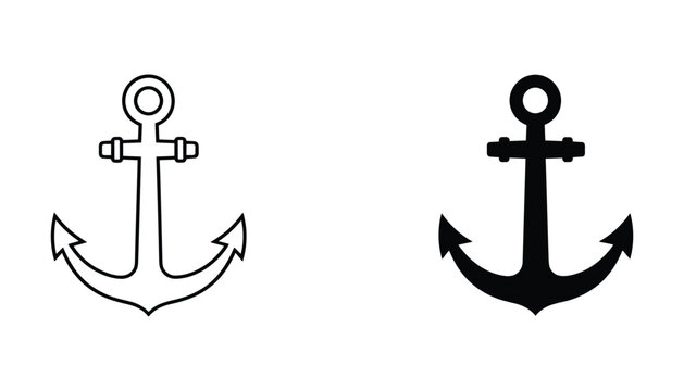Classic anchor icon representing maritime heritage ocean exploration and nautical adventure for travel agencies and marine businesses