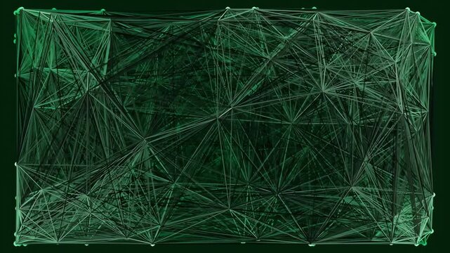 Abstract Green Network Grid Background Loop