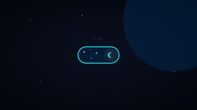 Dark mode to light mode toggle switch with sun and moon morphing