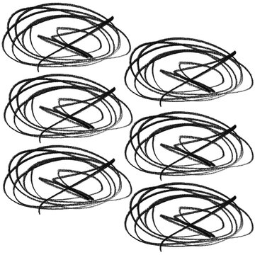 Hand Drawn Scribble Circle X Brushes Set