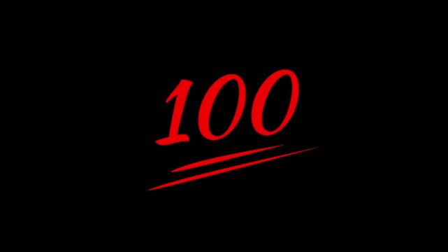 grade red visual large approval mark, clean black , motivational success style. school videos, feedback clips, achievement titles, review screens, award posts, exam results, social reels,