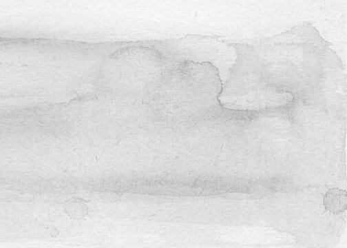 Abstract watercolor background in light gray tones texture isolated. Black and white analog film effect. 