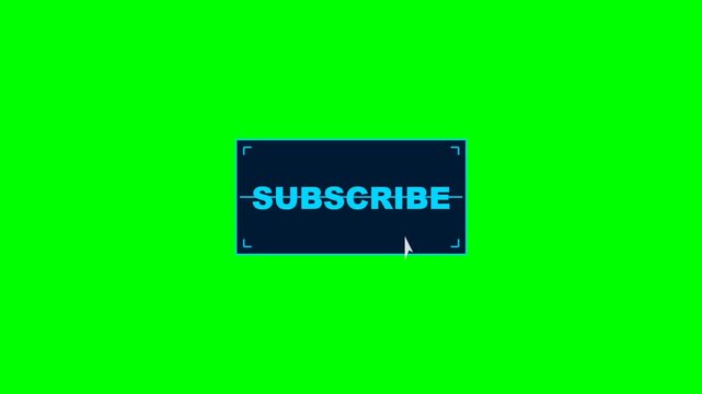 Dynamic Subscribe Button on Bright Green Screen Preview.
