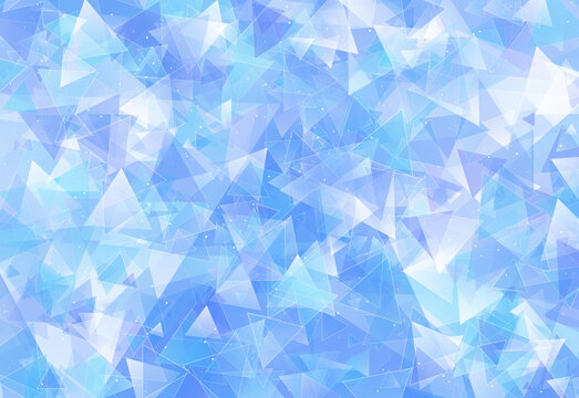 Abstract Blue Geometric Background Crystal Texture Mosaic Pattern Light Blue Polygonal Surface Design