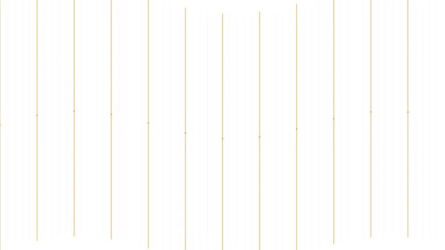 Minimal vertical golden lines animation on white background