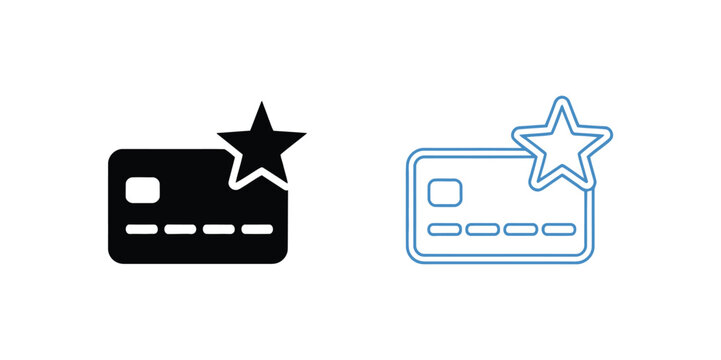 Premium Credit Card icons for exclusive membership loyalty rewards luxury payment banking services and finance vector illustration