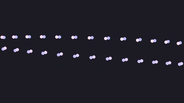 Abstract Light Dots Moving on Dark Background