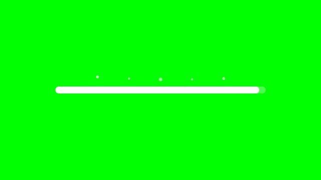 Video progress Bar Animation on Bright Green Screen Without Text.