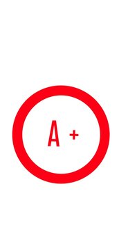 Isolated Grade A+ stamps in red color illustration, Grade A+ icon vector. A mark test