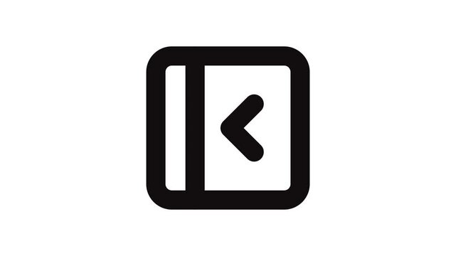panel moving right close animation icon