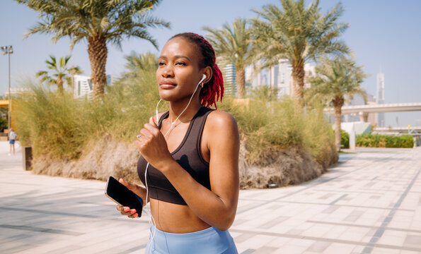 A woman on a run