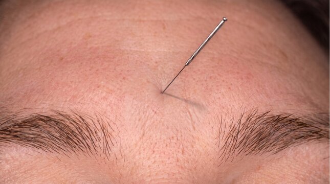 Acupuntura en entrecejo eritema capilar medicina alternativa