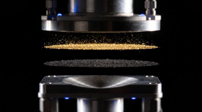 Levitaci&oacute;n ac&uacute;stica de polvo de oro y carb&oacute;n entre matrices ultras&oacute;nicas