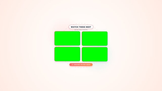 Green screen multi screen placeholder grid with orange accents