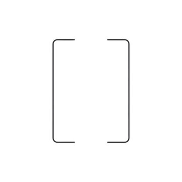 Minimalist Square Brackets Icon for Focus Frame and Code UI Design