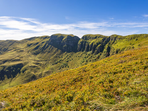 Hiking across Puy Mary in the Cantal region of Auvergne France reveals spectacular volcanic mountains, panoramic viewpoints, scenic trails in the heart of the Massif Central. 