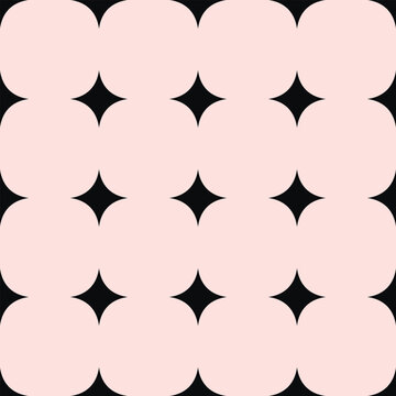 Seamless retro geometric pattern with abstract star elements. Mid century modern repeating vector background for wallpaper, textile and fabric design