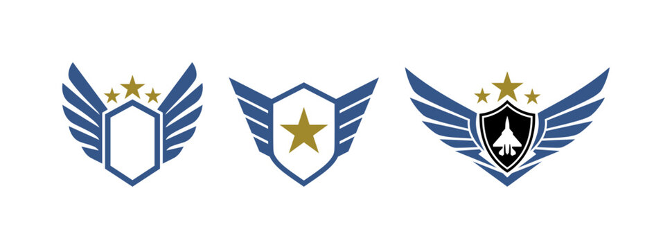 vector set military logo - air force