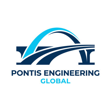 Pontis Engineering Global logo with a stylized blue bridge design.