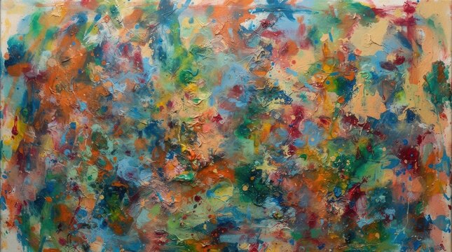 A background featuring an ethereal painting with vibrant colors