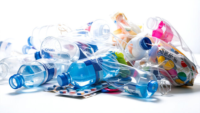Pile of plastic bottles and packaging