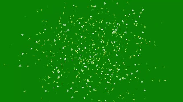Only confetti on green background of the night. Falling metallic glitter foil events, holidays, birthdays, and New Year&rsquo;s design.