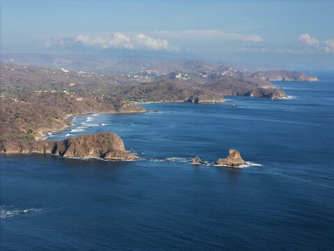 Ocean coastline next to San Juan Del Sur