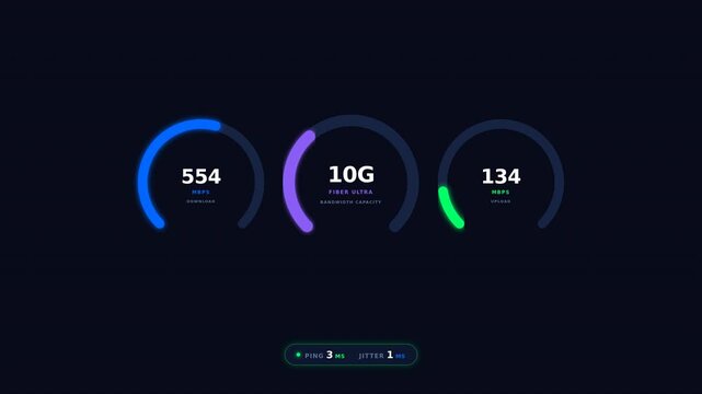Motion Graphics of Digital Data Transfer with Progress Bars in Modern Technology Video.