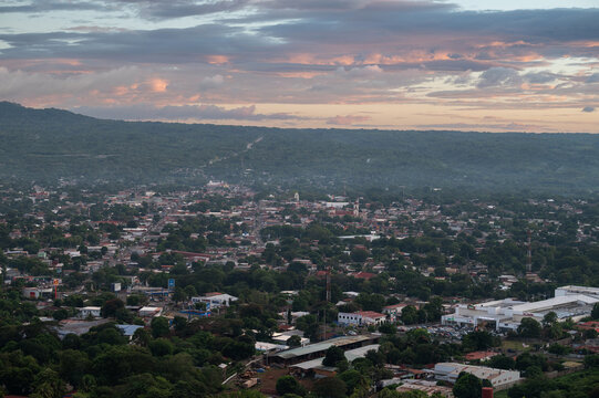 Masaya cityscape on sunset light time