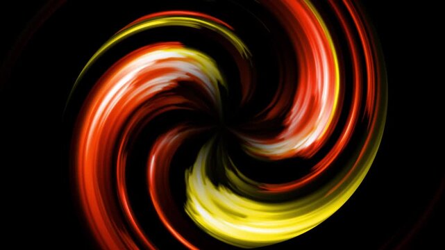 Animation of the absorption of matter by an abstract black hole. Rushing with a swirl to the center of the blue and white tongues of matter. Abstract tunnel.4k video.