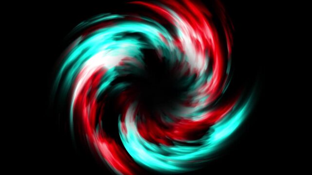 Animation of the absorption of matter by an abstract black hole. Rushing with a swirl to the center of the blue and white tongues of matter. Abstract tunnel.4k video.